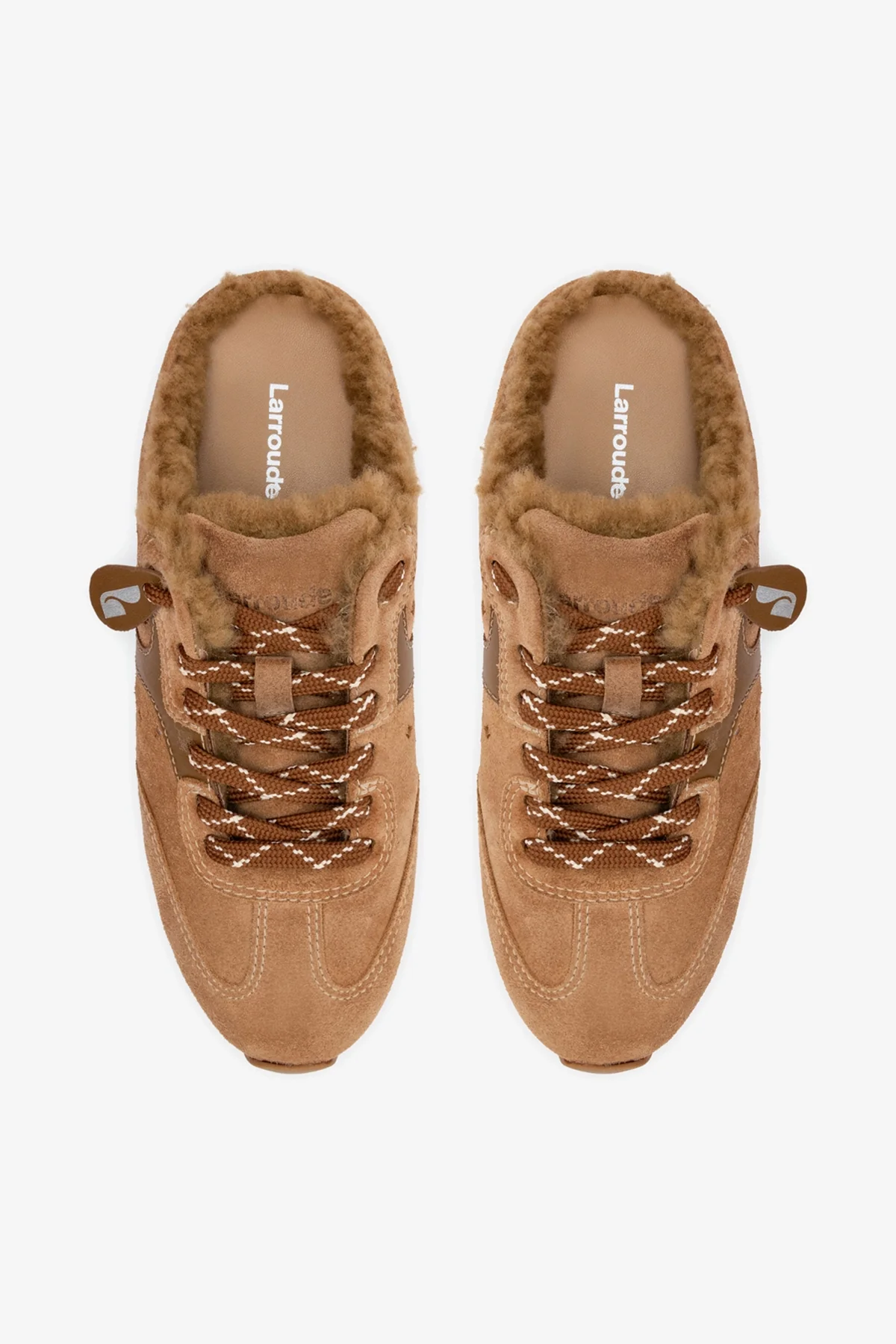 Stella Mule In Peanut Suede And Natural Shearling - Image 7