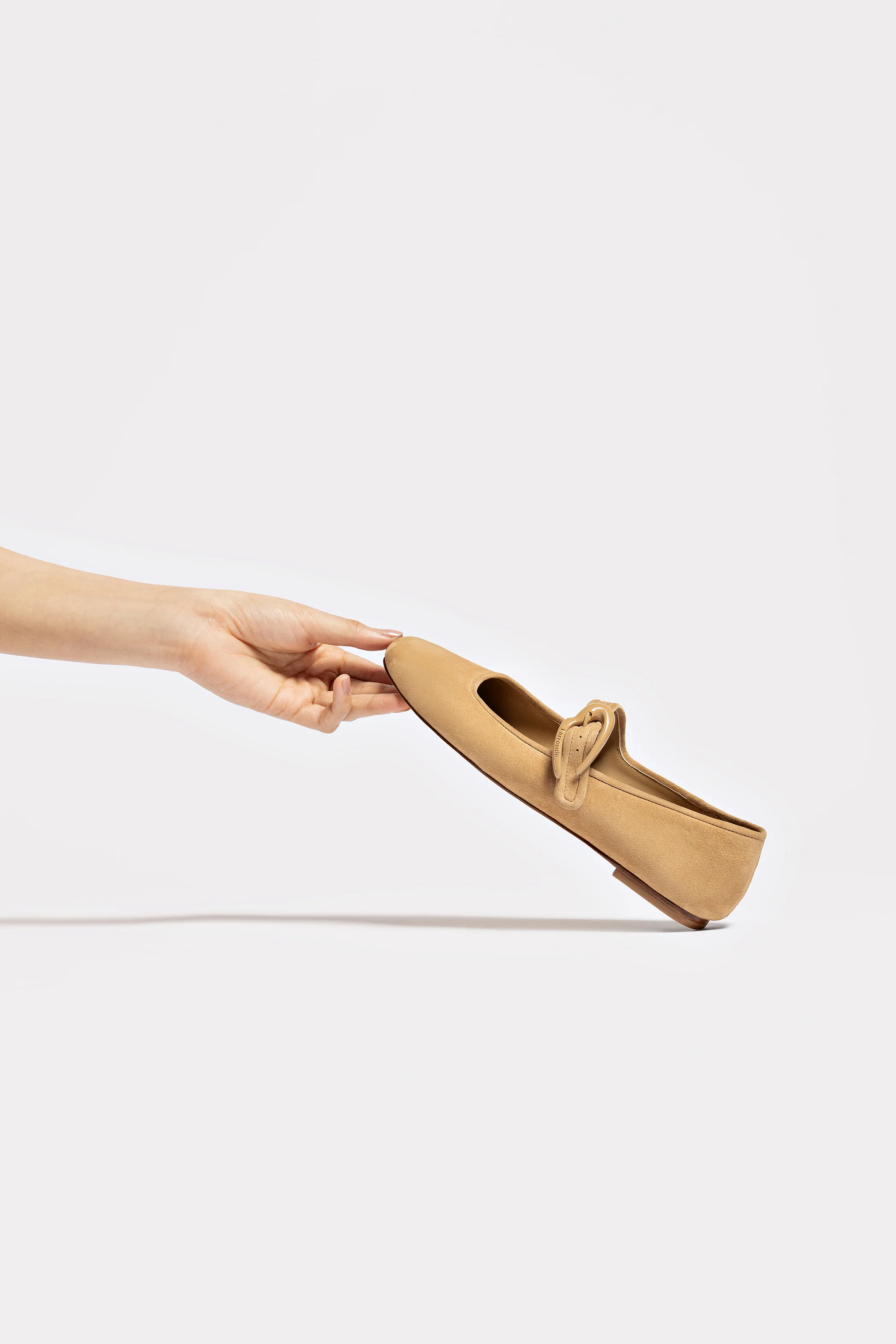 Verona Ballet Flat In Peanut Suede - Image 6