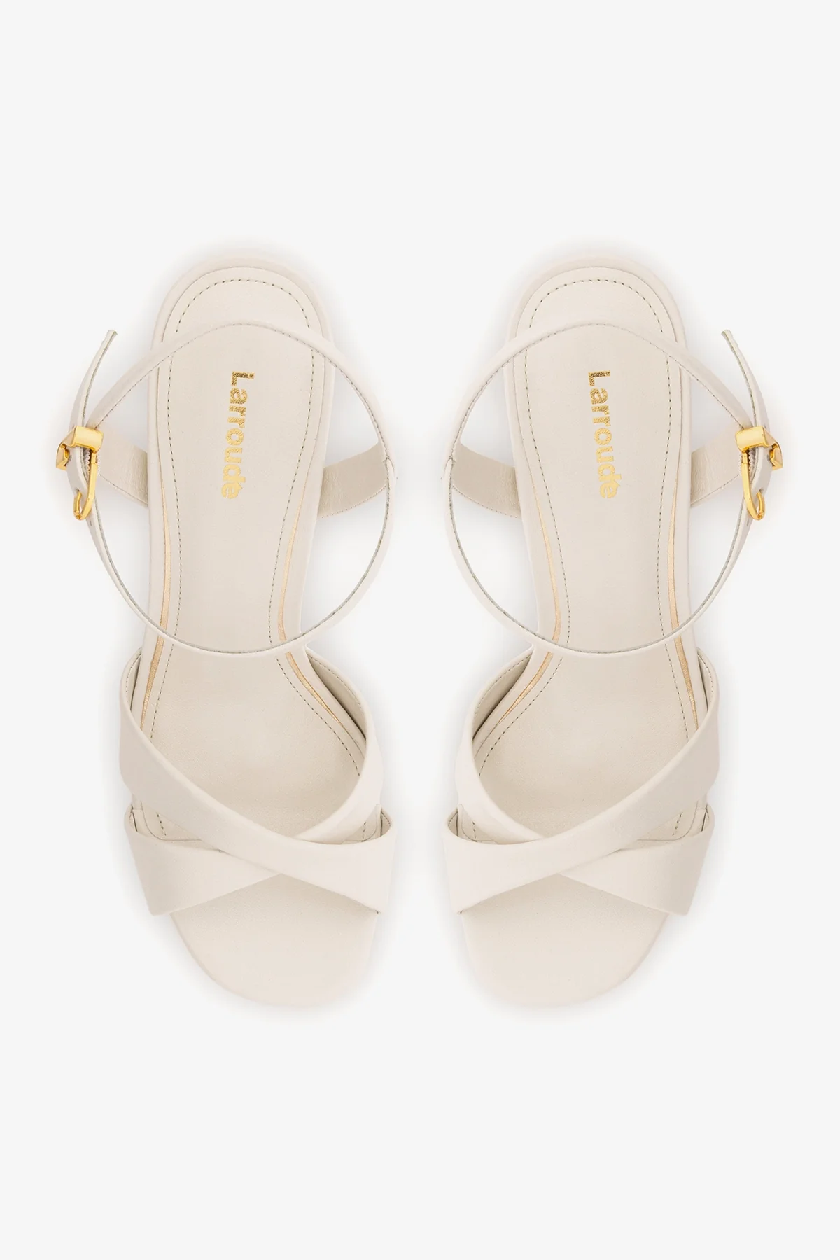 Bianca High Platform Sandal In Pearl Leather - Image 6