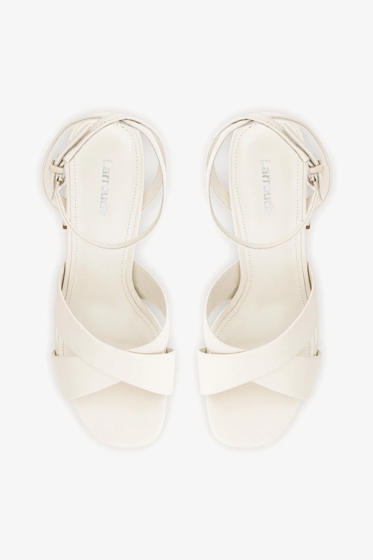 Dolly X Platform Sandal In Pearl Leather - Image 7