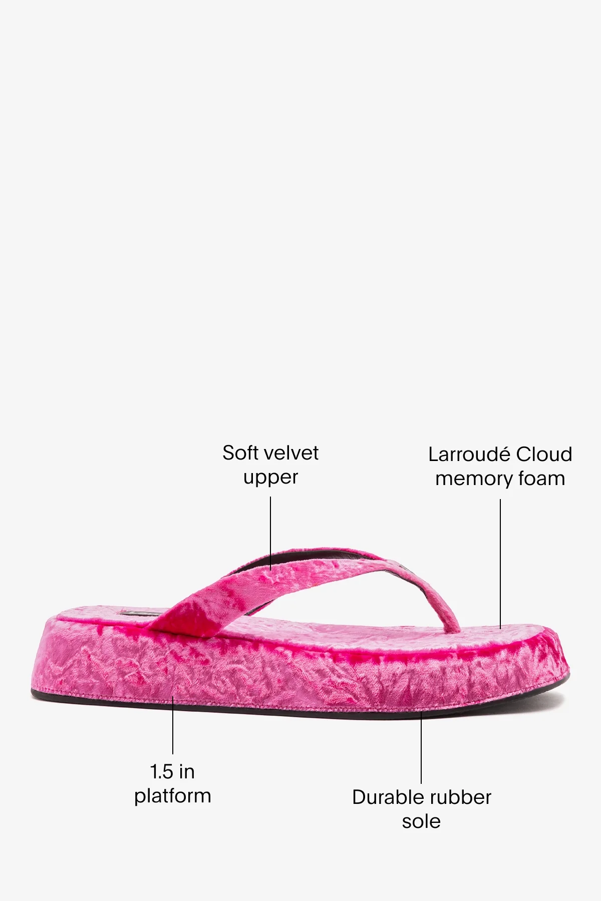 Roxy Thong Sandal Pink Velvet - Image 5