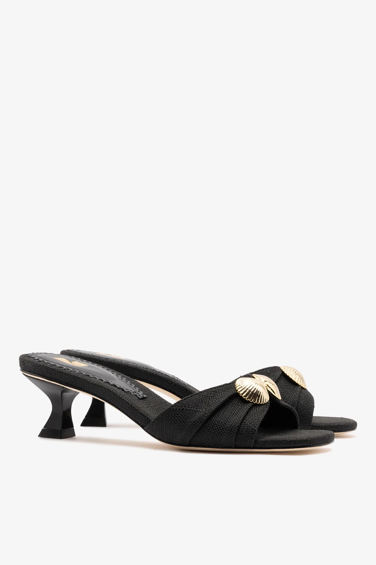 Coquile Mule Black Raffia - Image 3
