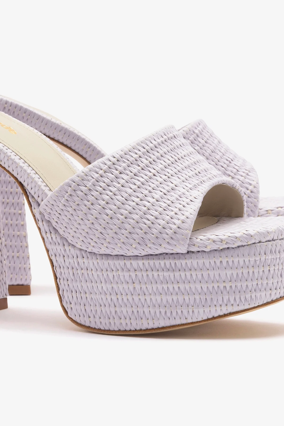 Dolly Mule Lilac Raffia - Image 4