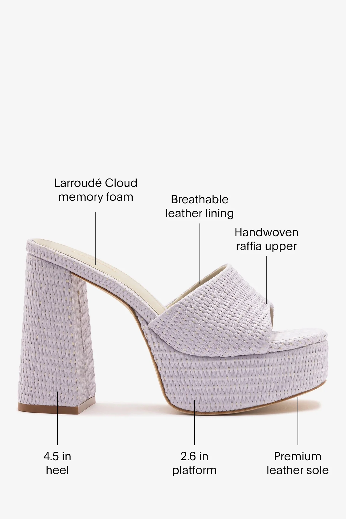 Dolly Mule Lilac Raffia - Image 5