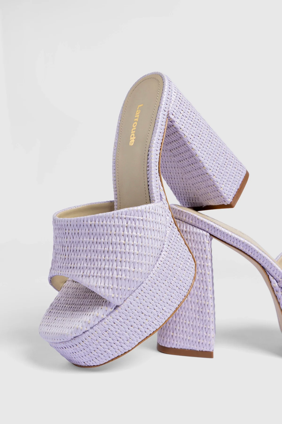 Dolly Mule Lilac Raffia - Image 6