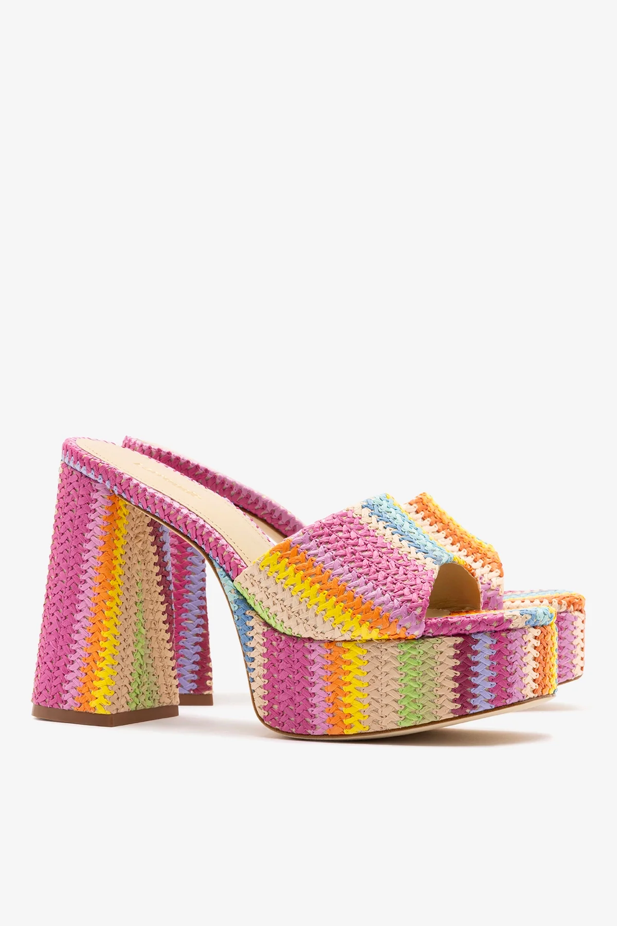 Dolly Mule Rainbow Raffia - Image 3