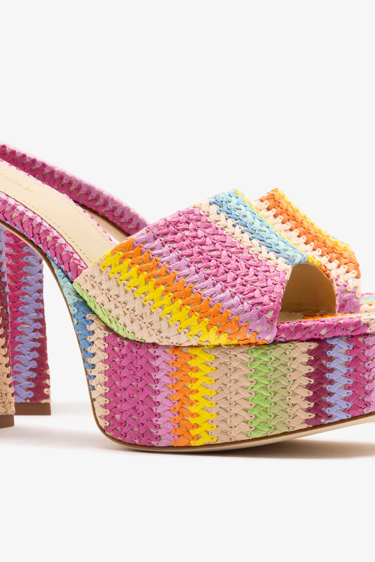 Dolly Mule Rainbow Raffia - Image 4