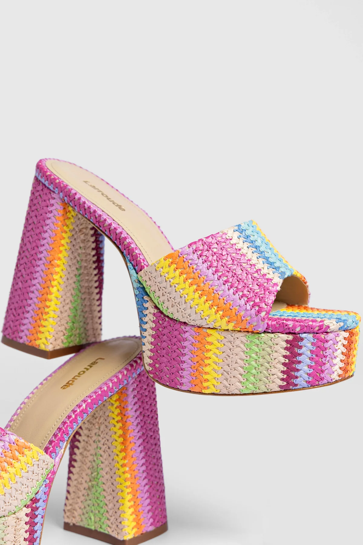 Dolly Mule Rainbow Raffia - Image 6