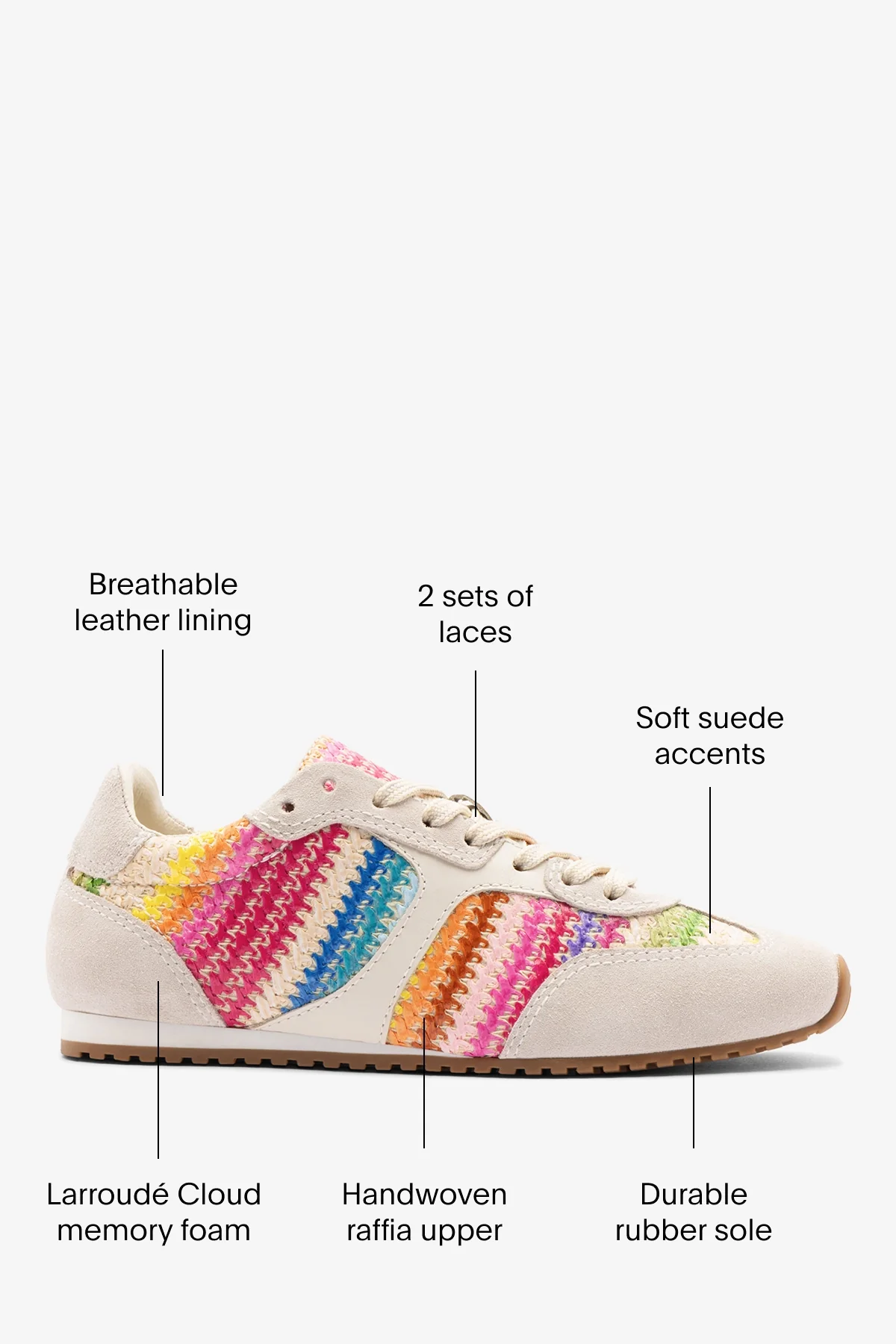 Stella Sneaker Rainbow Raffia - Image 6