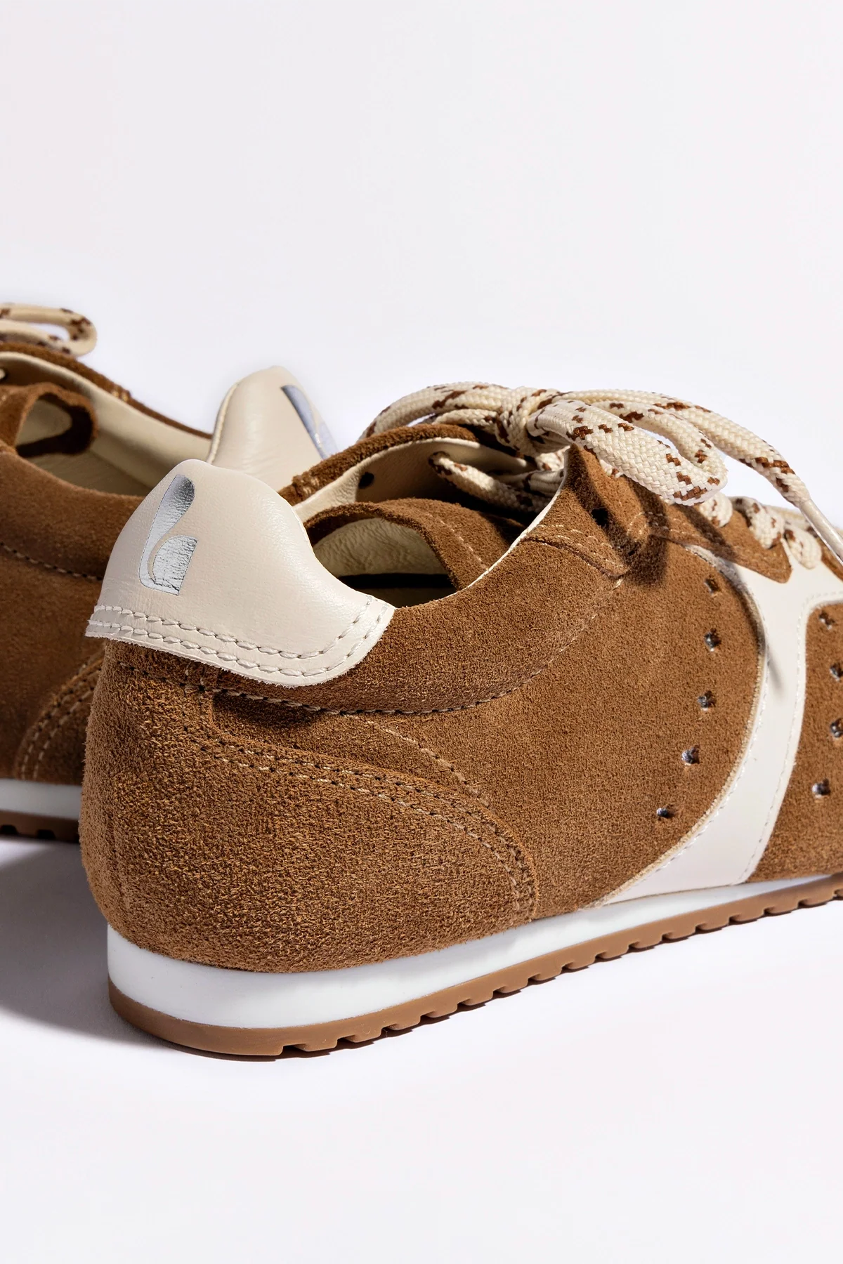 Stella Sneaker In Russet Suede and Ivory Leather - Image 7