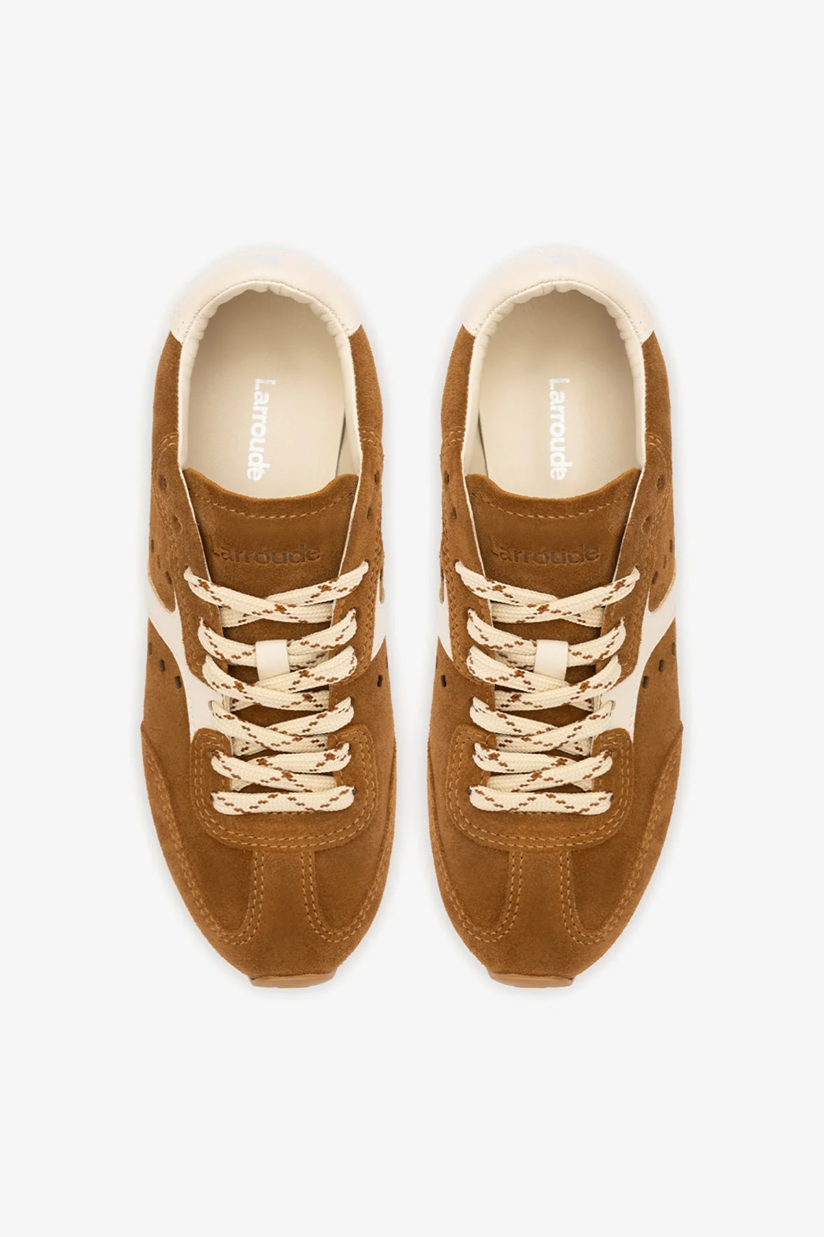 Stella Sneaker In Russet Suede and Ivory Leather - Image 8