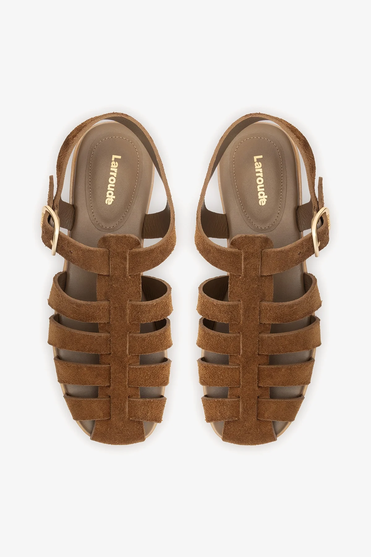 Stevie Flat Sandal In Russet Suede - Image 5