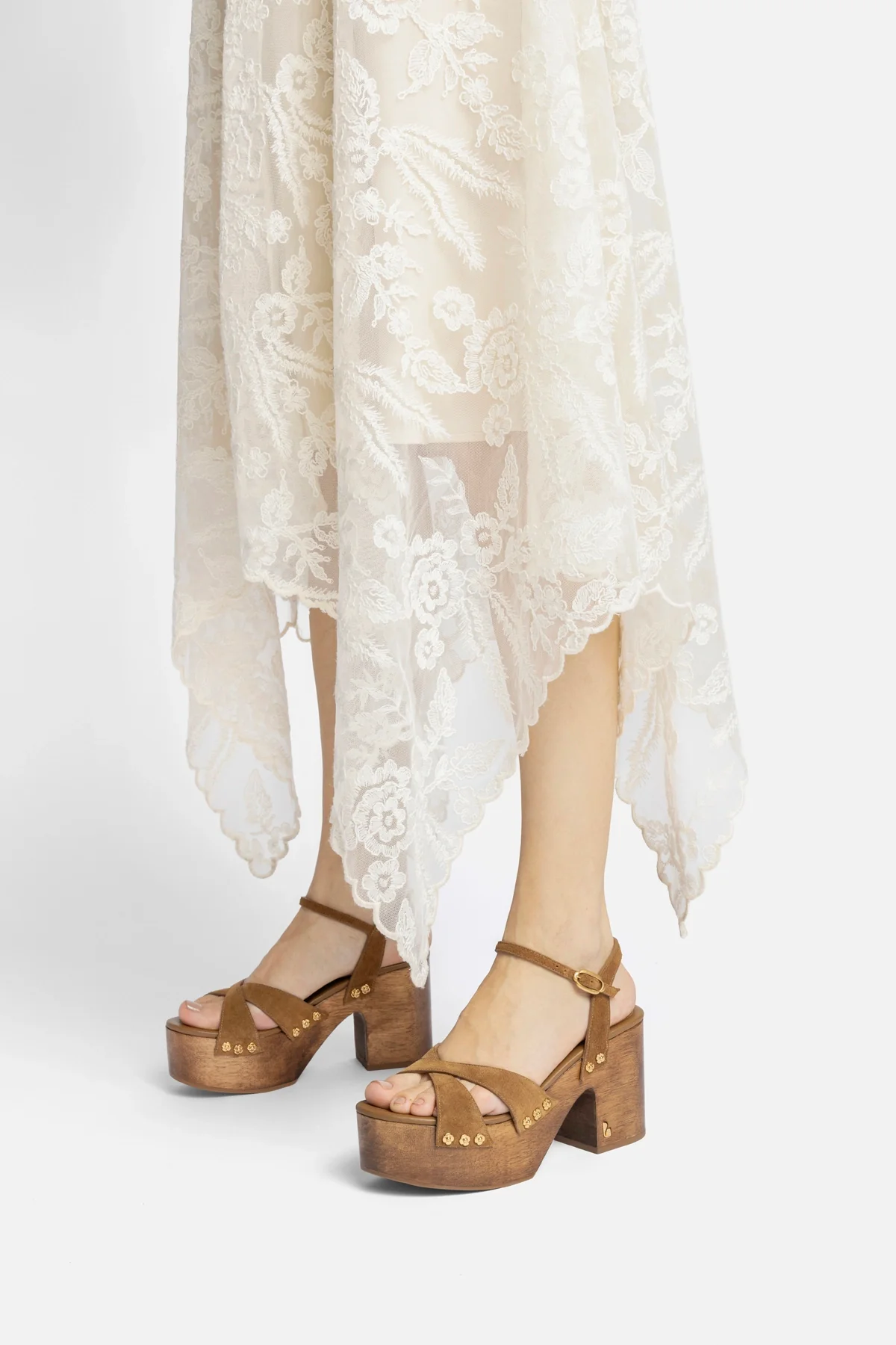 Talitha Sandal In Russet Suede - Image 2