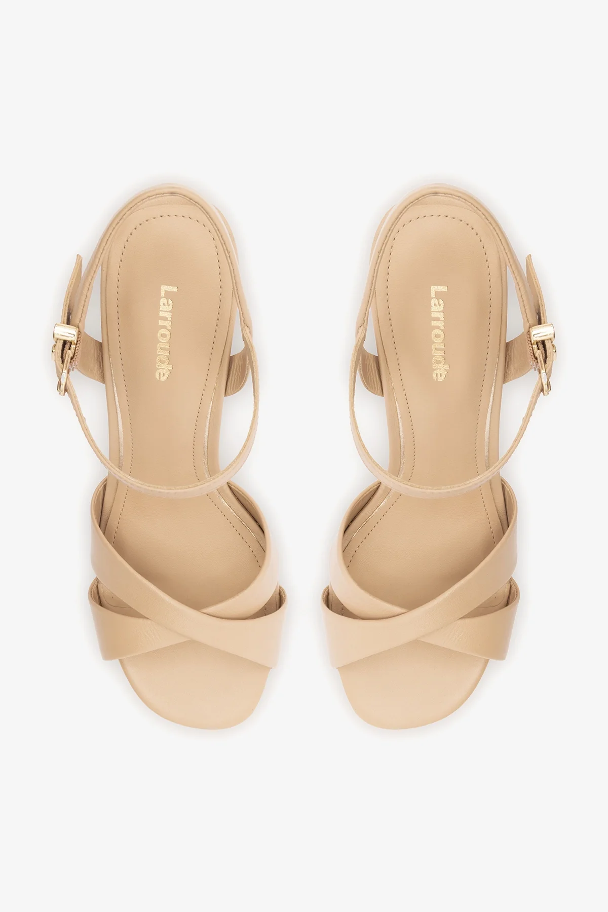 Bianca High Platform Sandal In Sand Leather - Image 7
