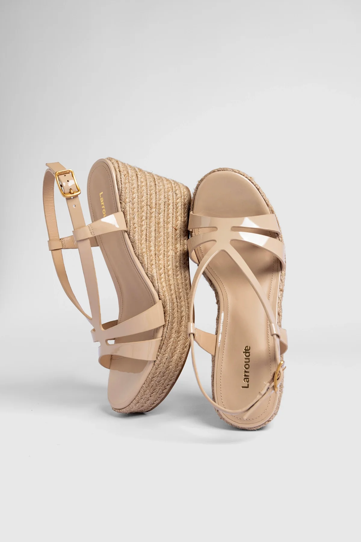 Daphne Espadrille Sandal Sand Patent Leather - Image 6