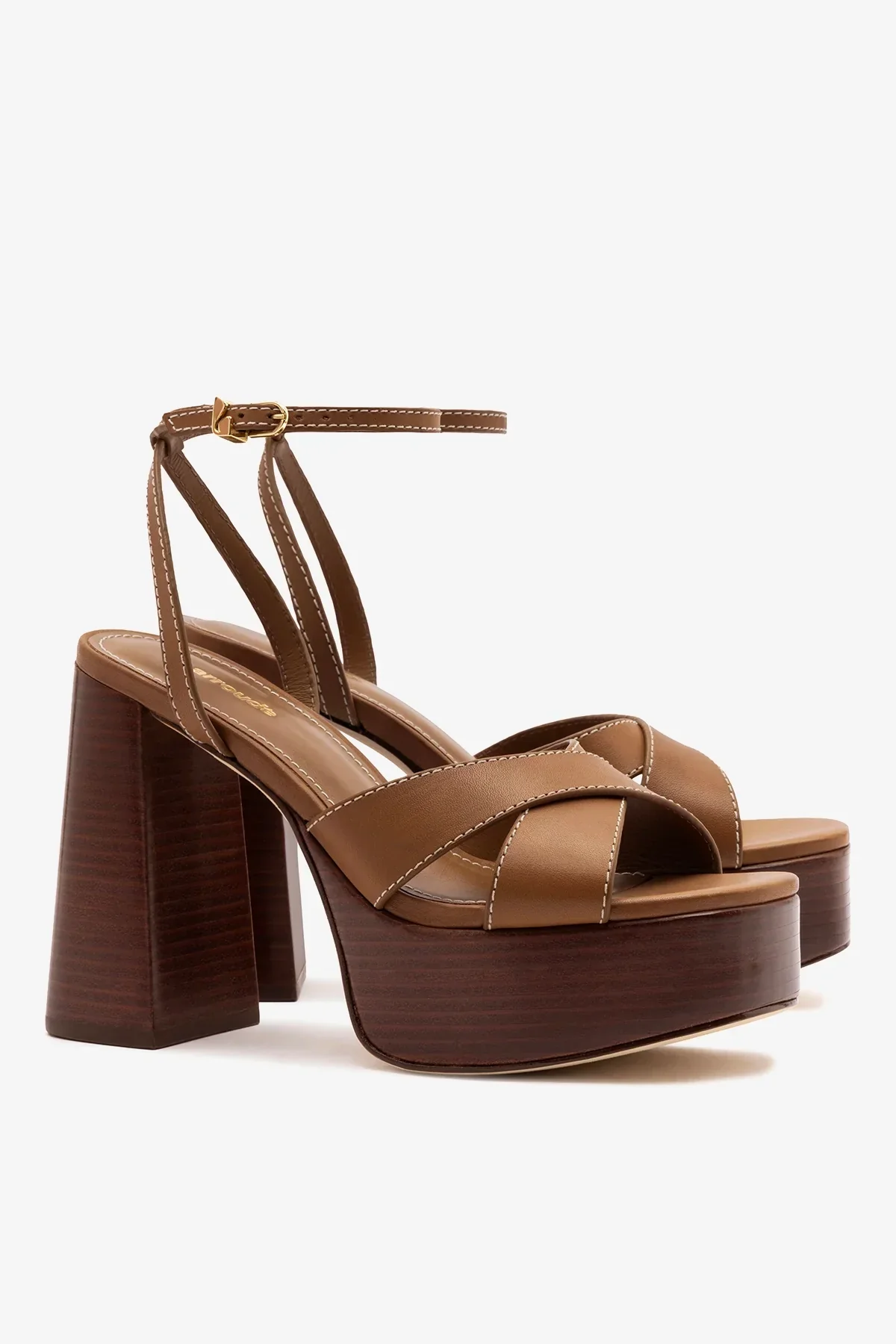 Dolly X Wood Sandal Caramel Leather - Image 2