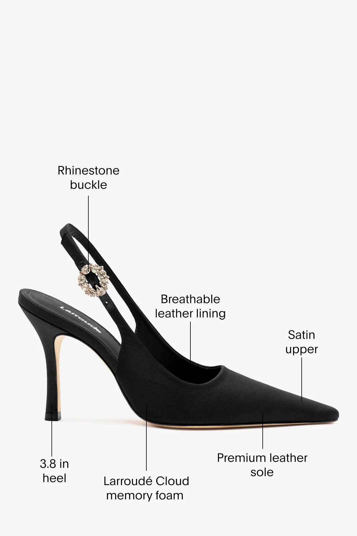Carine Pump Black Satin - Image 5