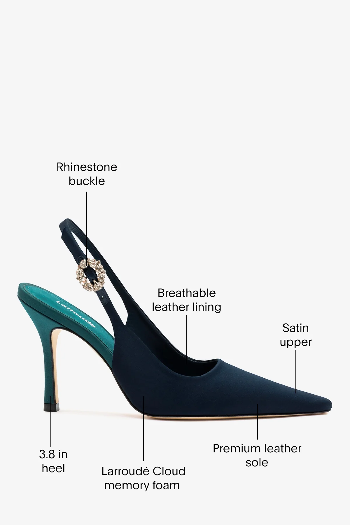 Carine Pump Ocean Satin - Image 5