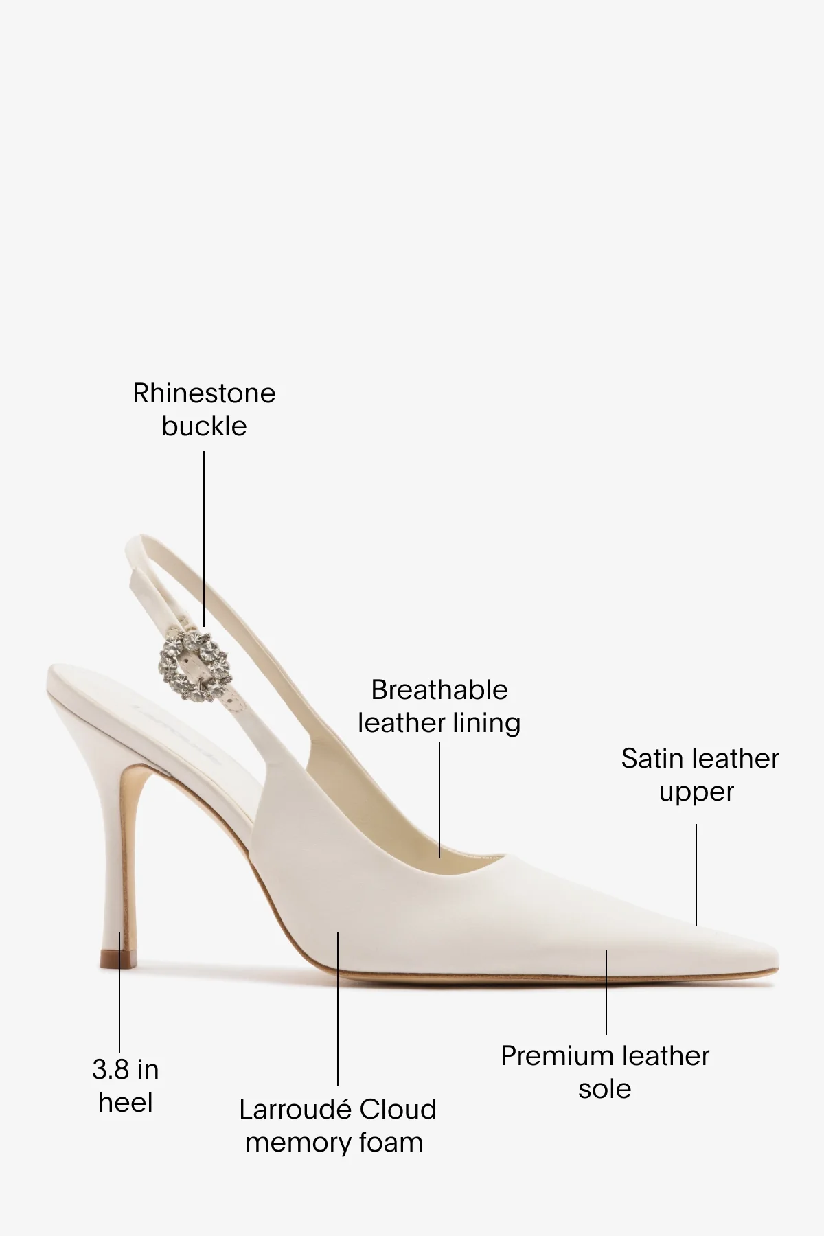 Carine Pump White Satin - Image 5