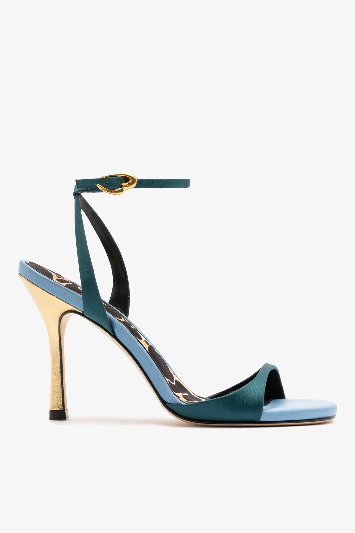 Freya Sandal Teal Satin