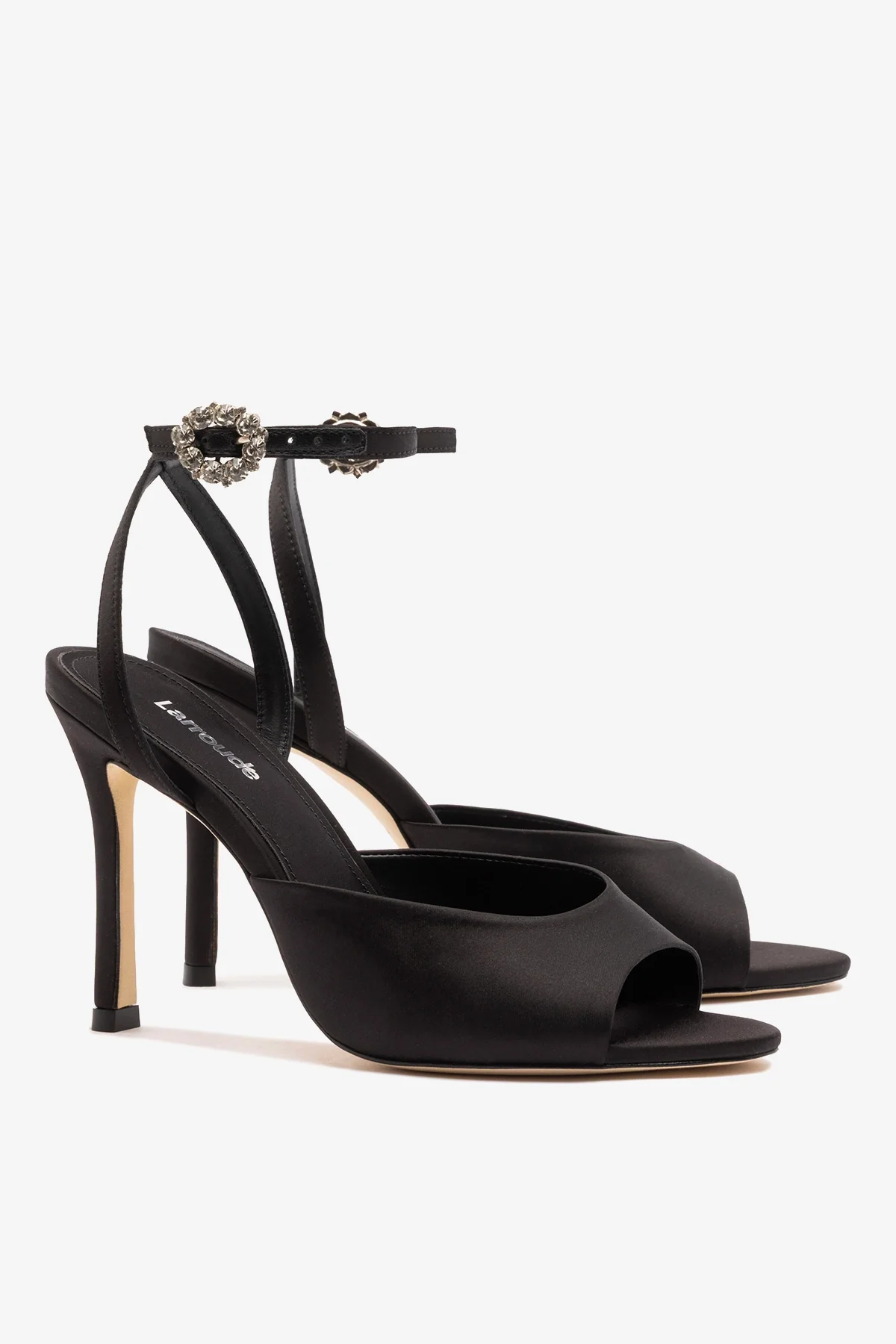 Jasmine Sandal Black Satin - Image 3