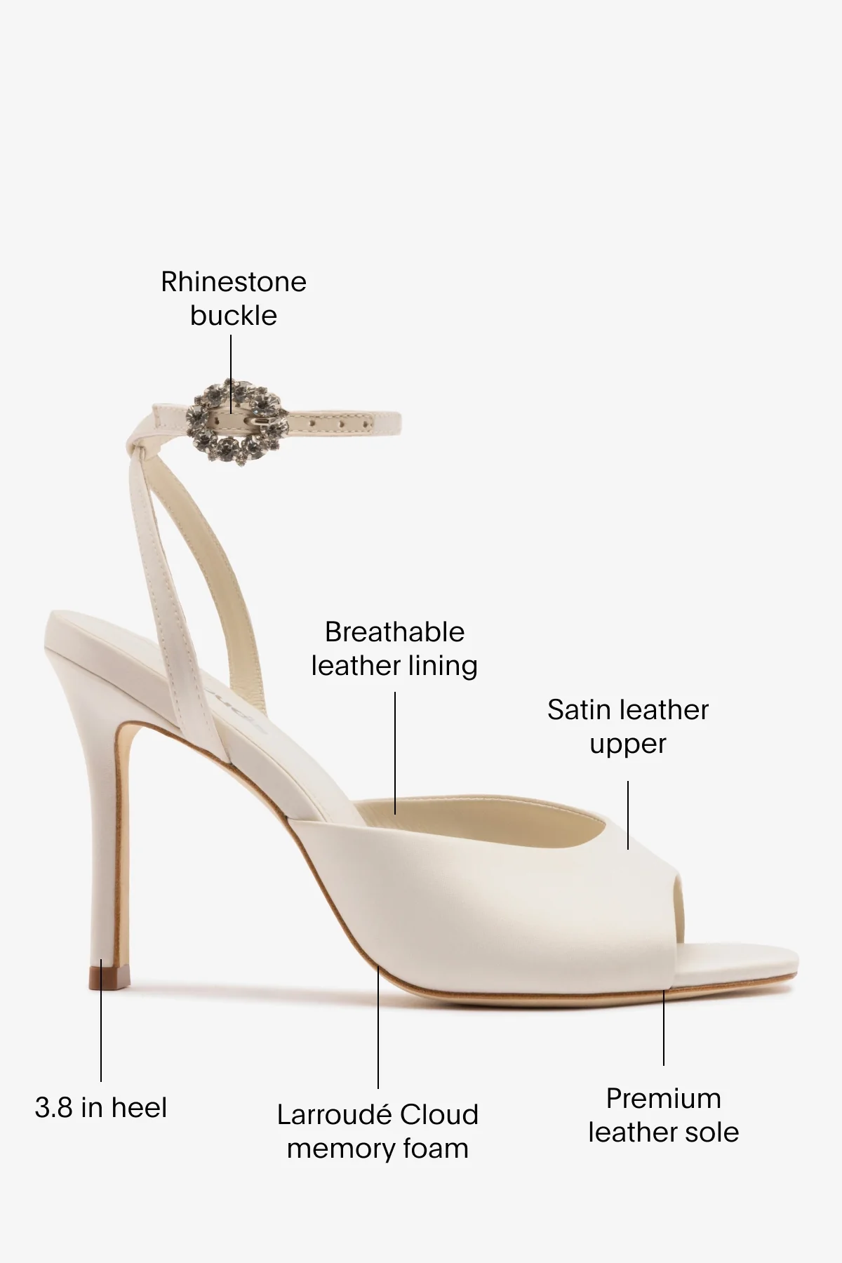 Jasmine Sandal White Satin - Image 5