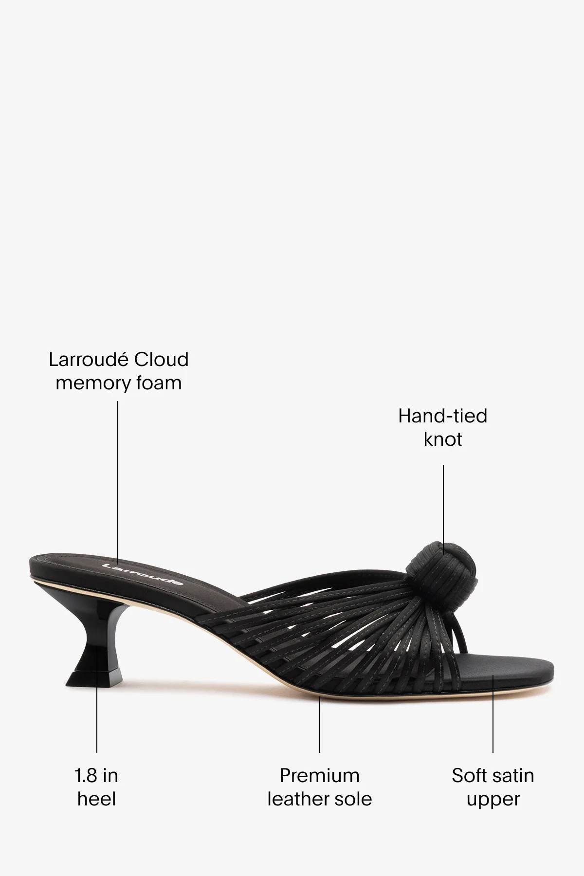 Valerie Mule Black Satin - Image 6