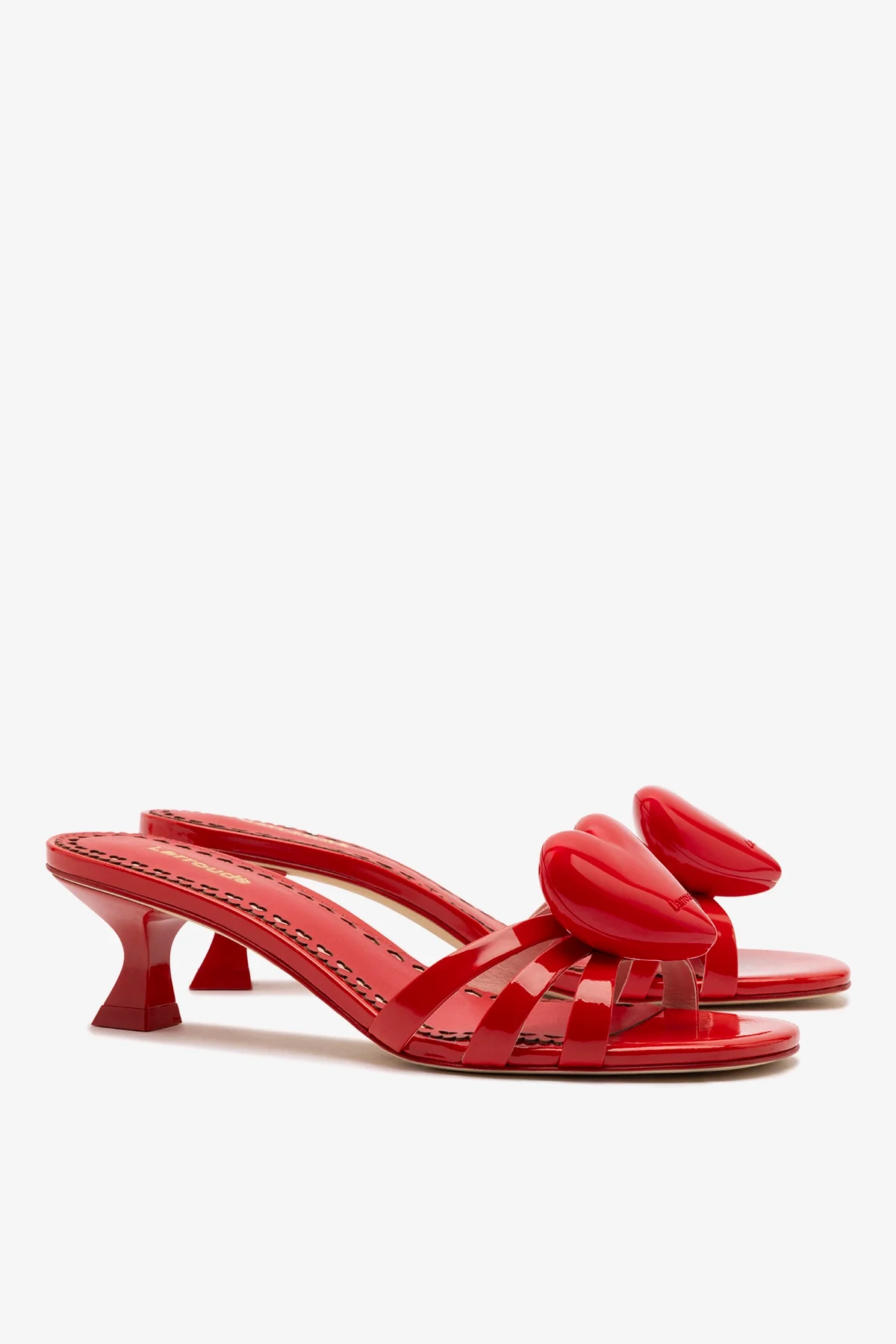 Amore Mule In Scarlet Patent Leather - Image 3
