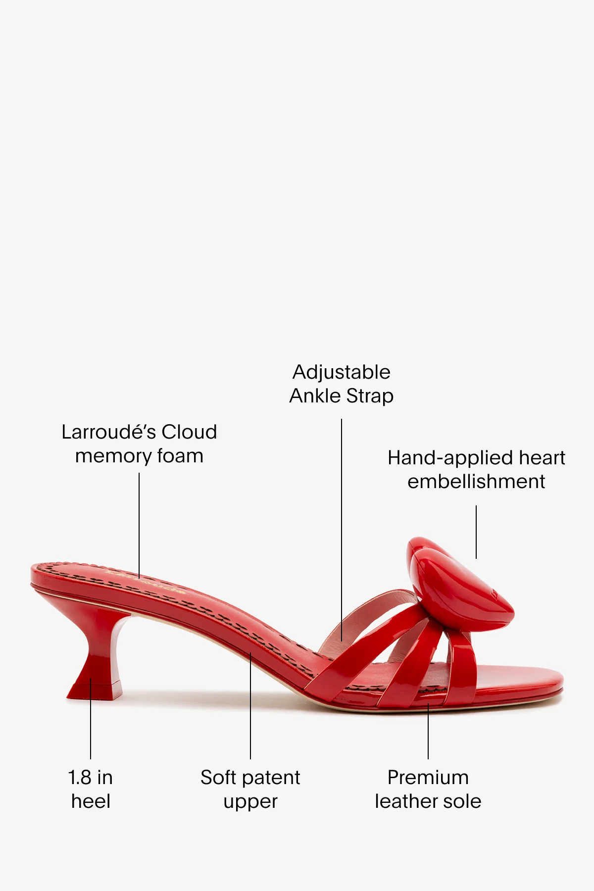 Amore Mule In Scarlet Patent Leather - Image 5