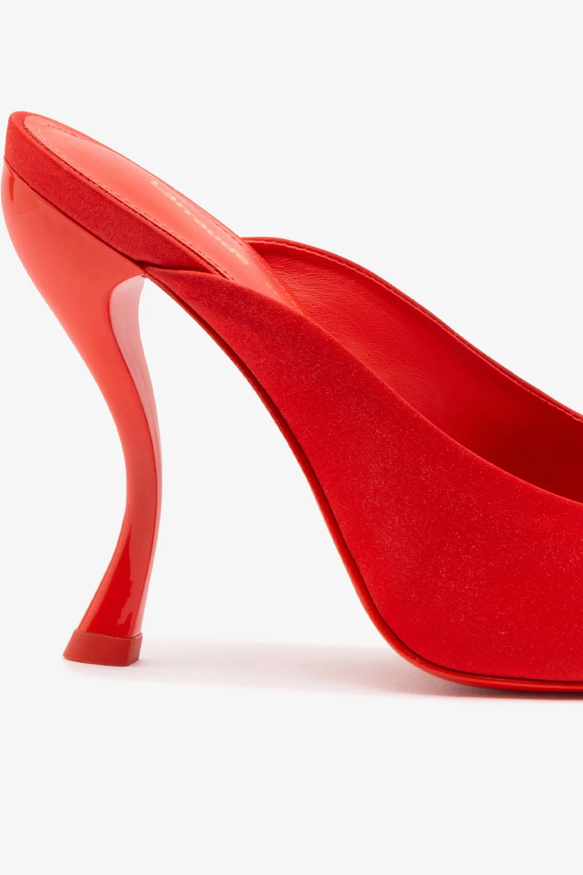 Larroudé by Nicolò B. Inna Mule In Scarlet Satin - Image 4