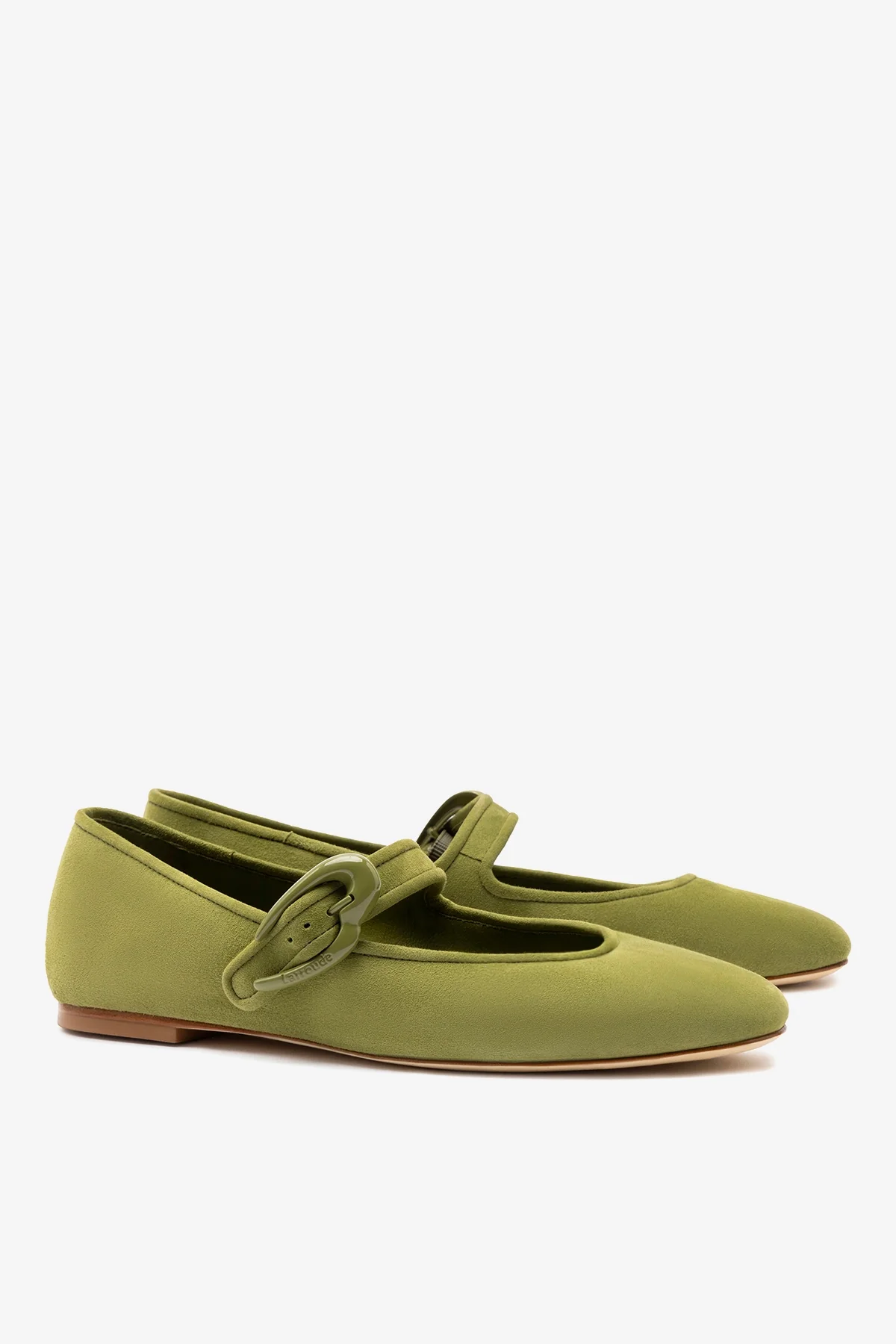 Verona Ballet Flat In Seaweed Suede - Image 3