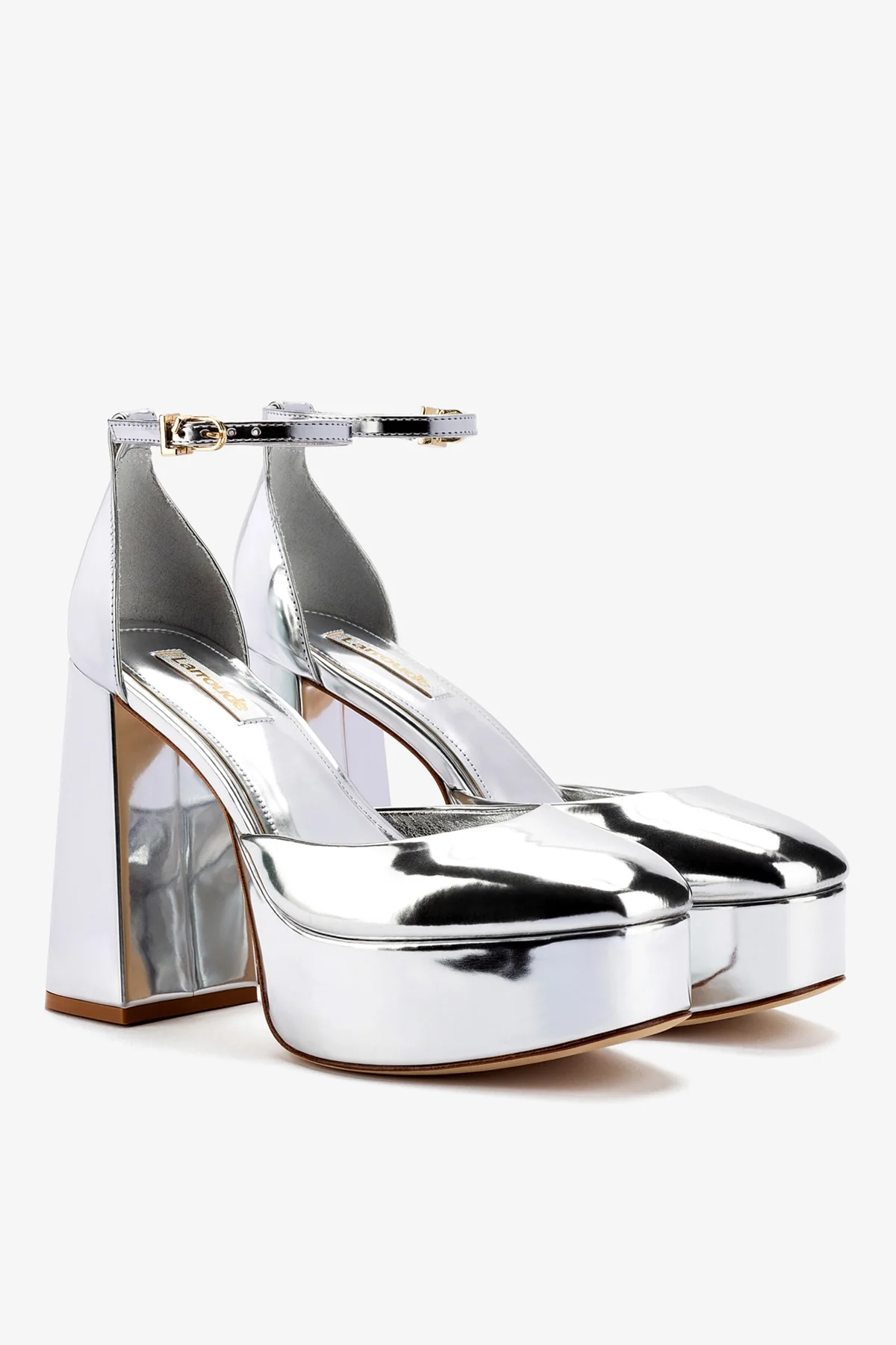 Ari Pump In Silver Specchio - Image 3