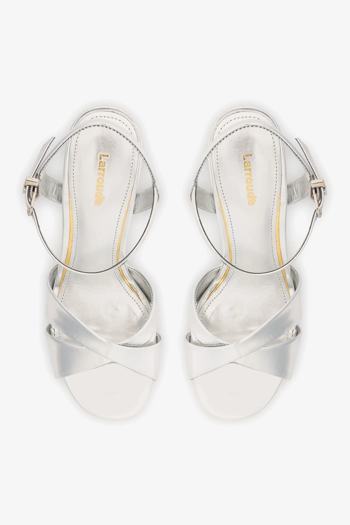 Bianca High Platform Sandal In Silver Specchio - Image 6