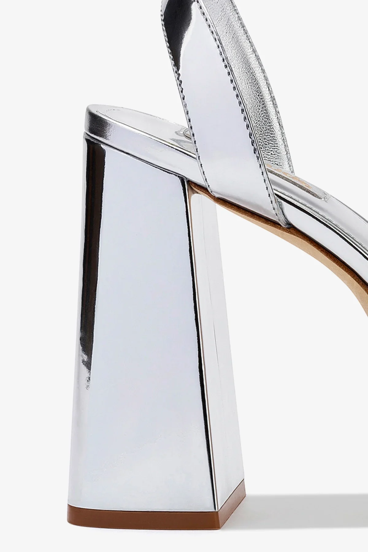 Dolly Sandal In Silver Specchio - Image 4