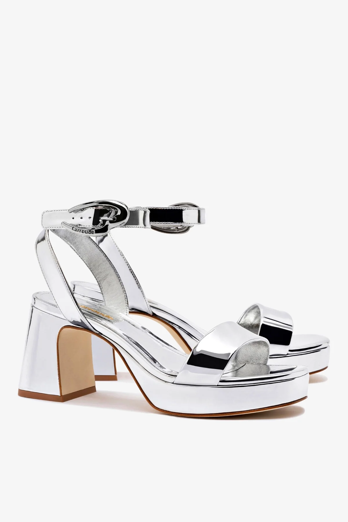 Dolly Verona Low Sandal In Silver Specchio - Image 3