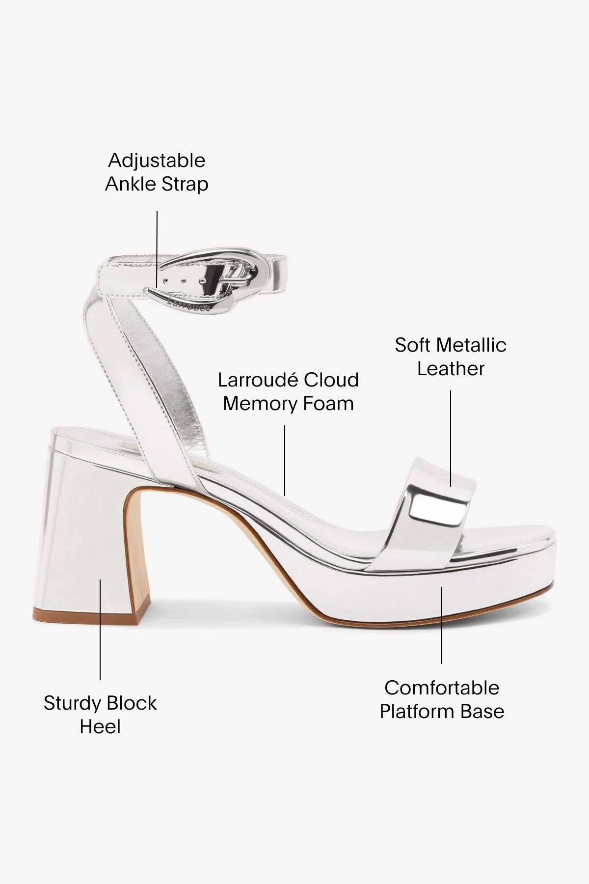 Dolly Verona Low Sandal In Silver Specchio - Image 5