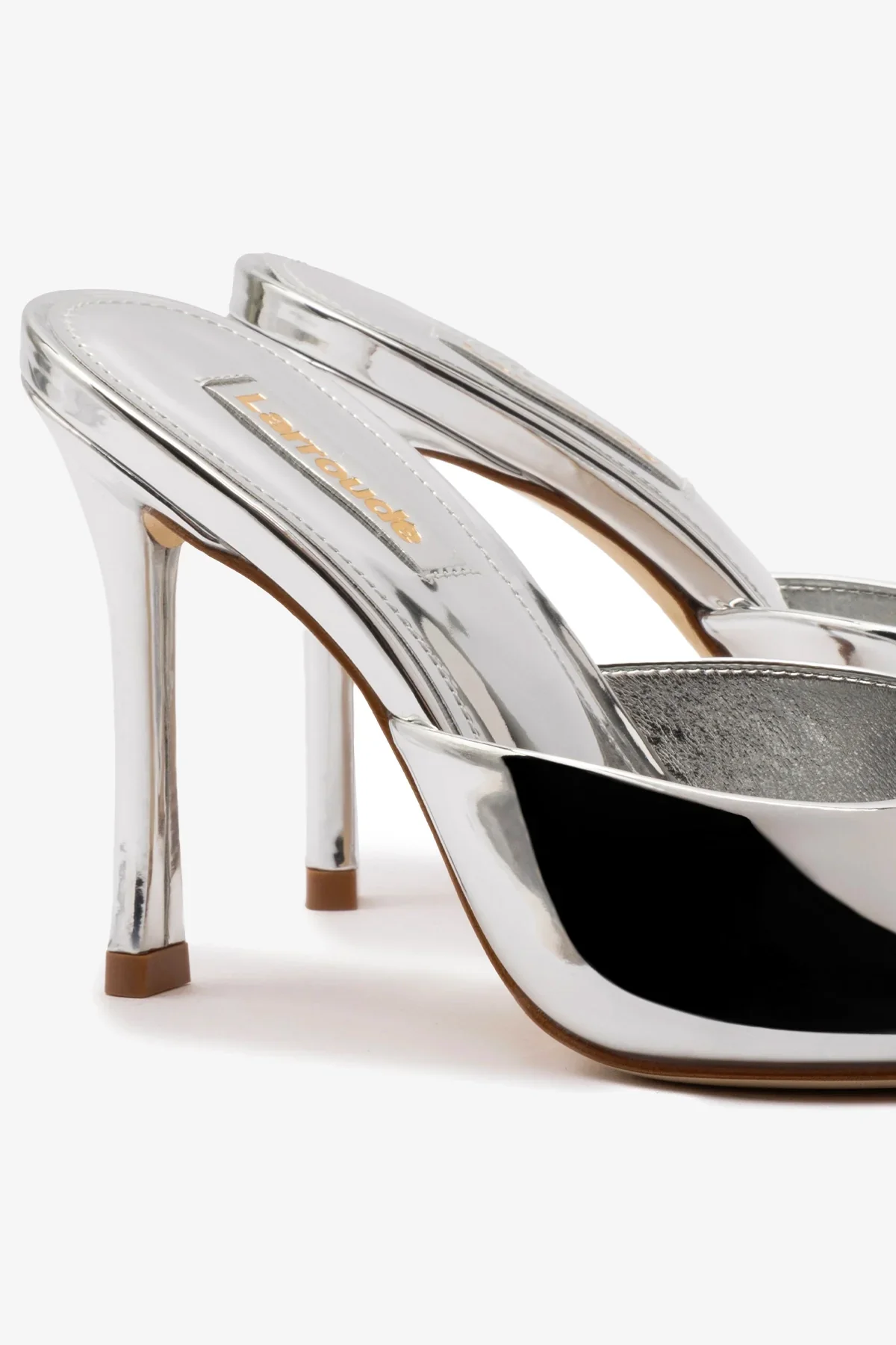Jasmine Hi Mule In Silver Specchio - Image 4