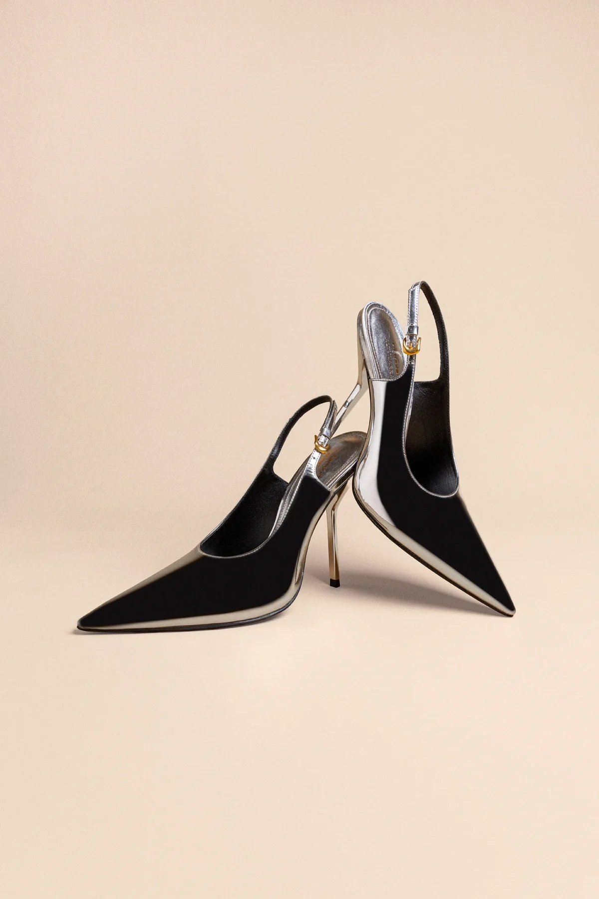 Larroudé x Altuzarra Pump In Silver Specchio - Image 5