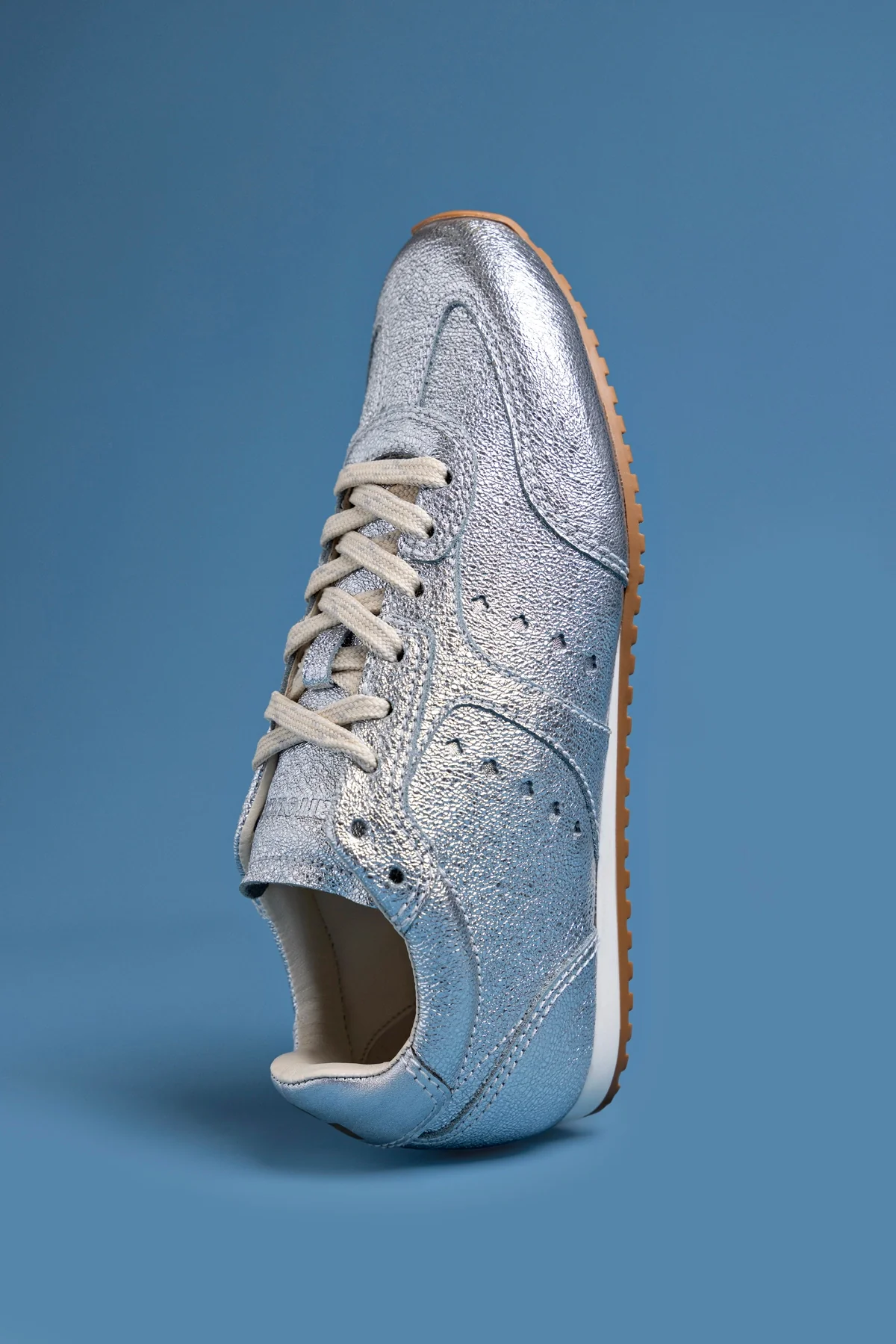 Stella Sneaker In Silver Metallic Leather - Image 7