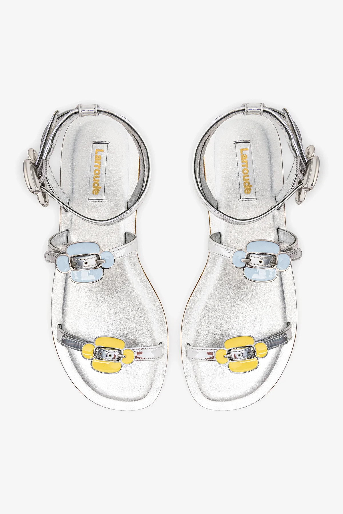 Tinx Flat Sandal In Silver Specchio - Image 7