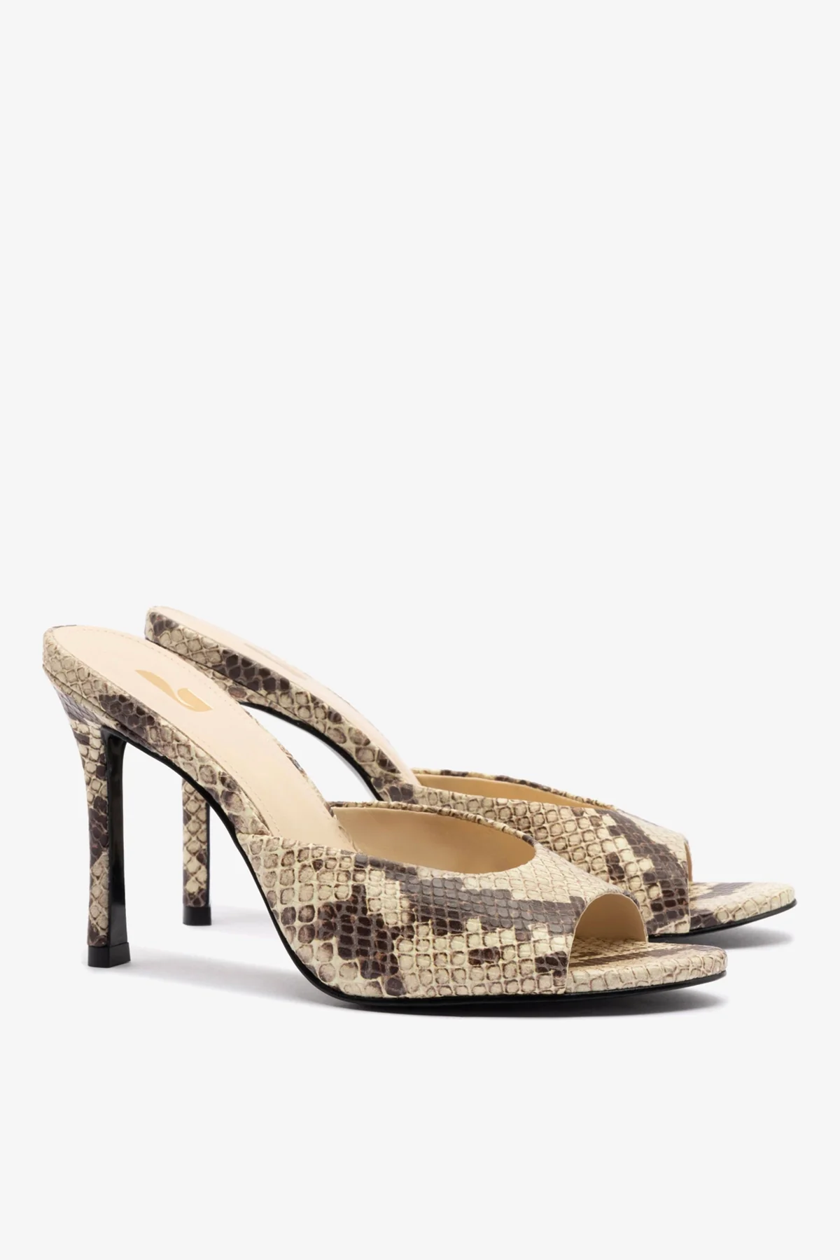 Jasmine Hi Mule In Snake Printed Neutral - Image 3