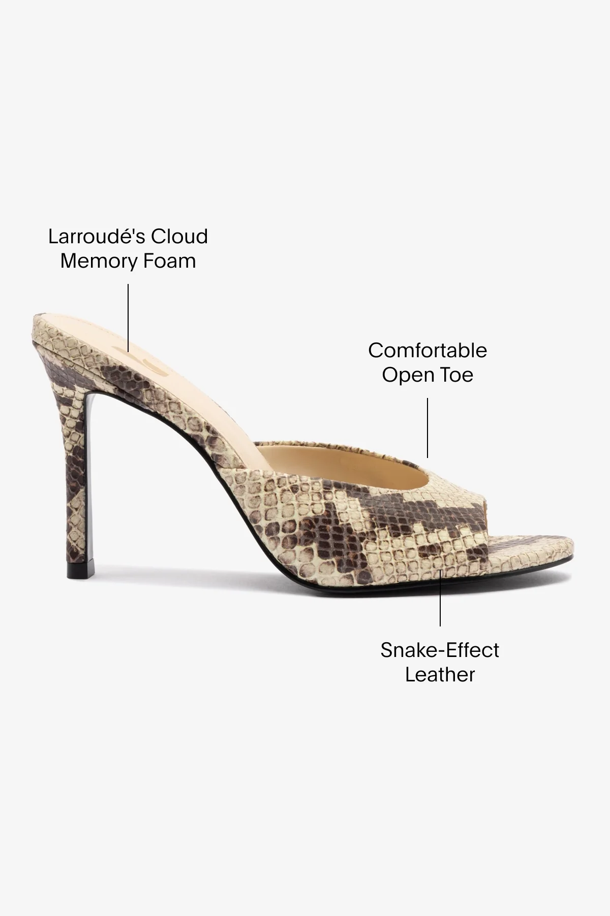 Jasmine Hi Mule In Snake Printed Neutral - Image 5