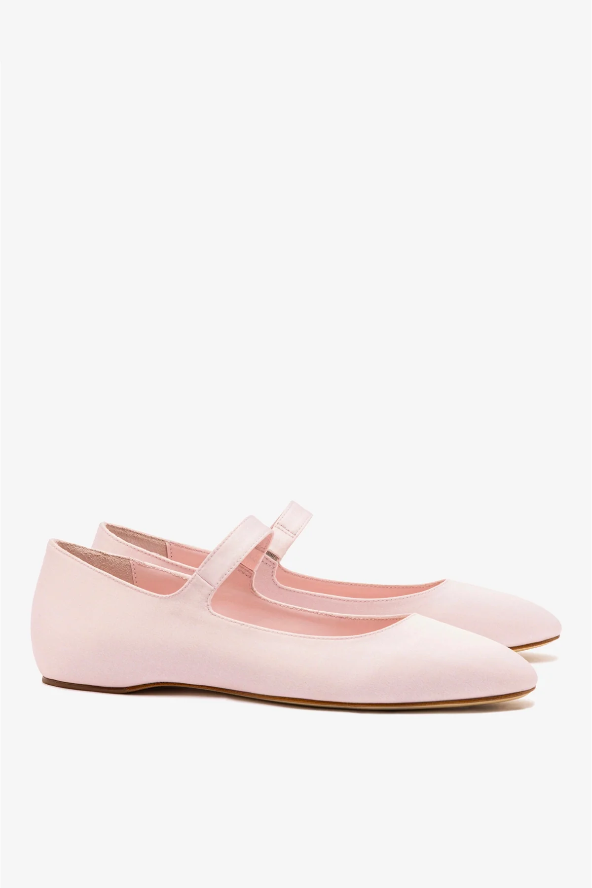 Larroudé by Nicolò B. Maria Ballet Flat In Strawberry Satin - Image 3