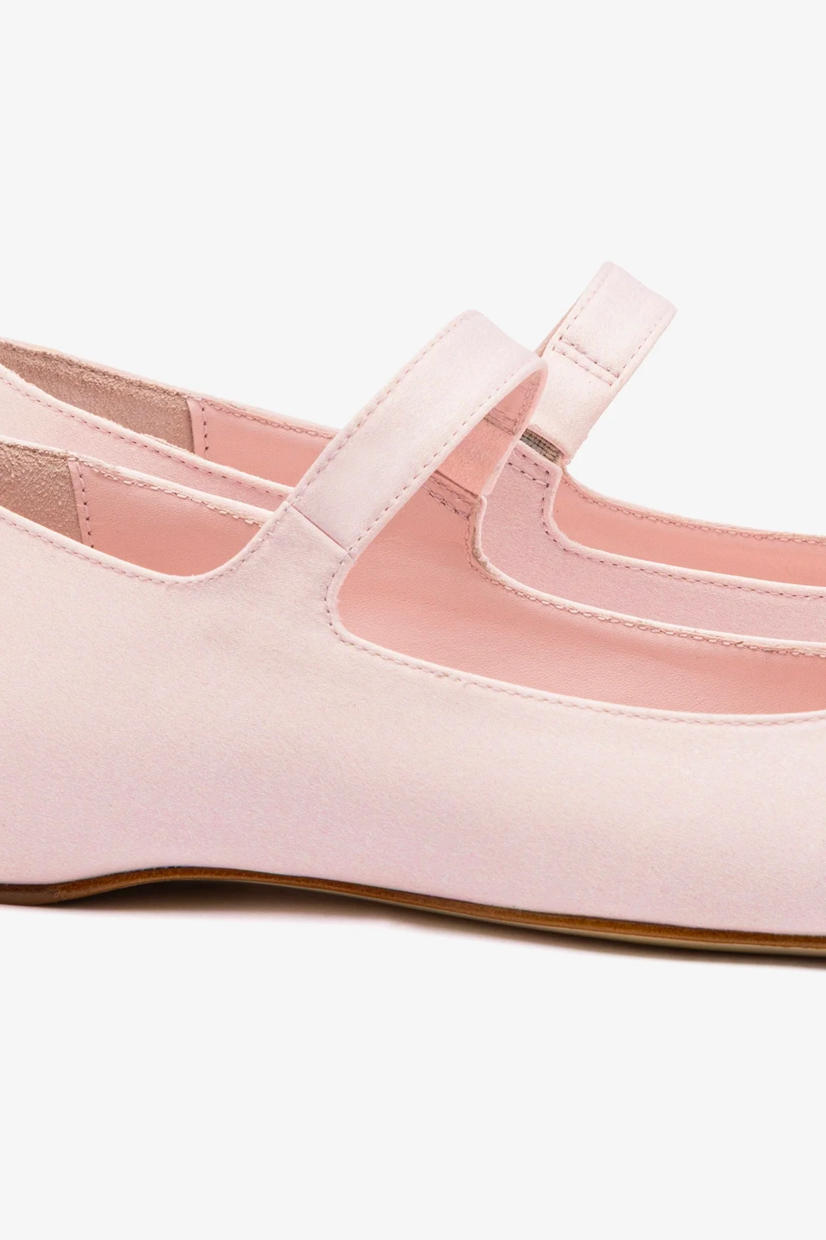 Larroudé by Nicolò B. Maria Ballet Flat In Strawberry Satin - Image 4