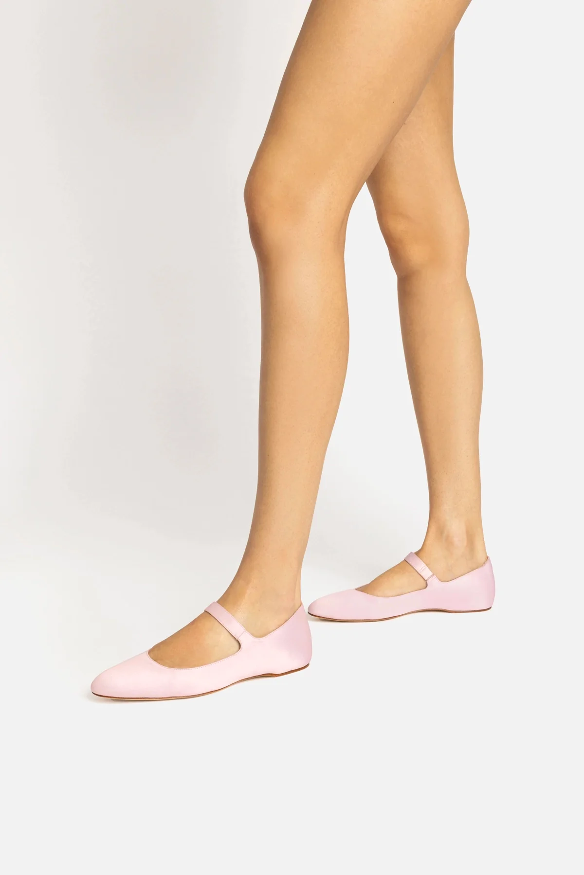 Larroudé by Nicolò B. Maria Ballet Flat In Strawberry Satin - Image 6