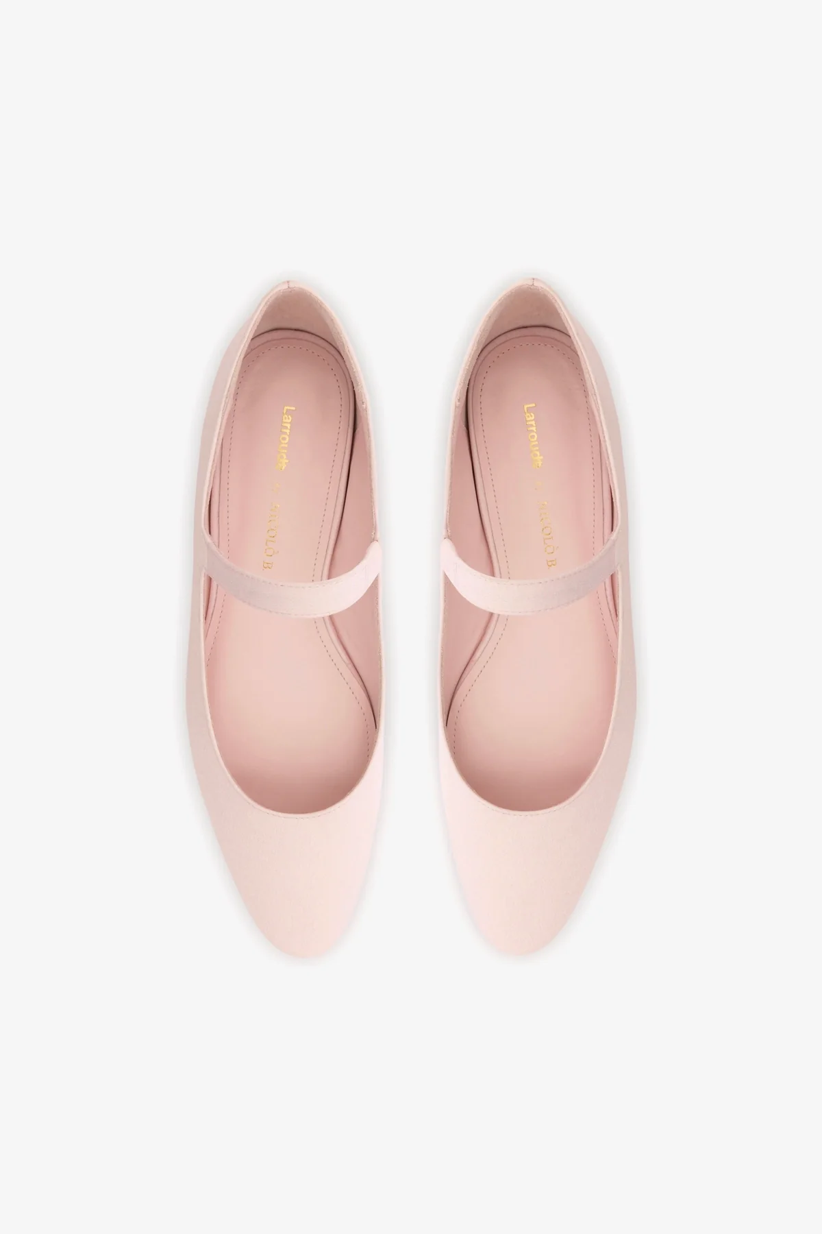 Larroudé by Nicolò B. Maria Ballet Flat In Strawberry Satin - Image 7