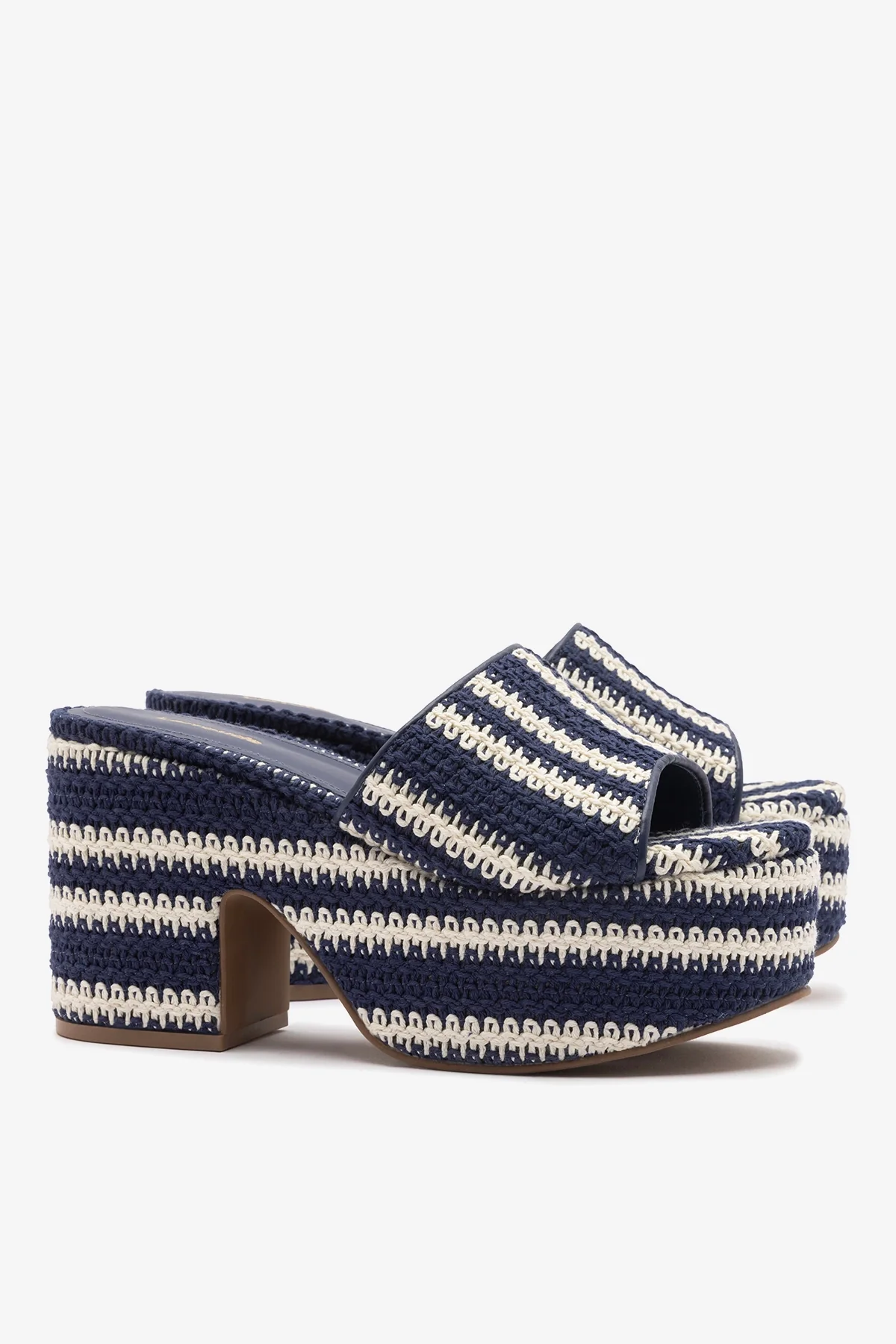 Miso Crochet Mule Striped Navy - Image 3