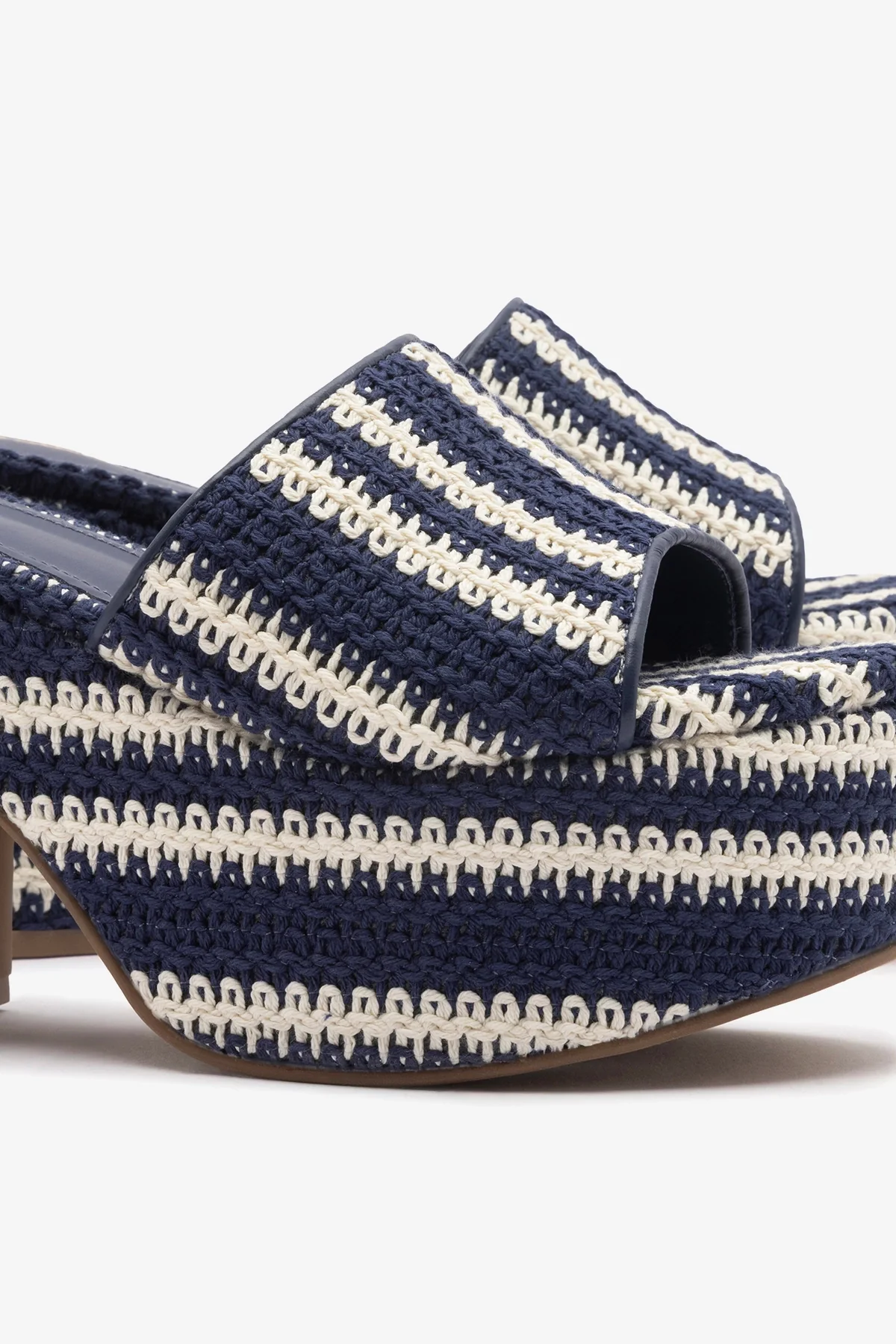 Miso Crochet Mule Striped Navy - Image 4