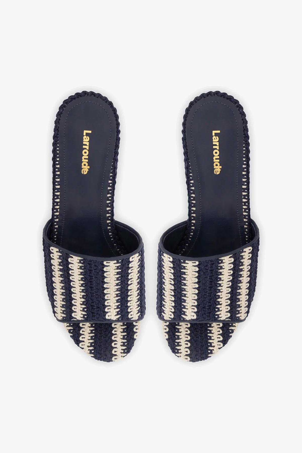 Miso Crochet Mule Striped Navy - Image 7