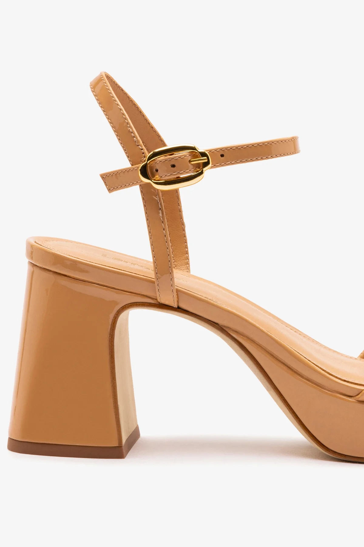 Bianca Low Sandal In Tan Patent Leather - Image 3